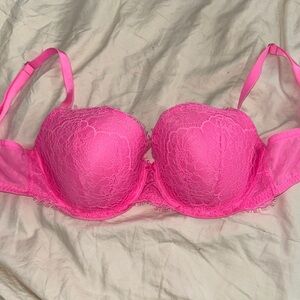 Victoria's Secret Vibrant Pink Lace Bra